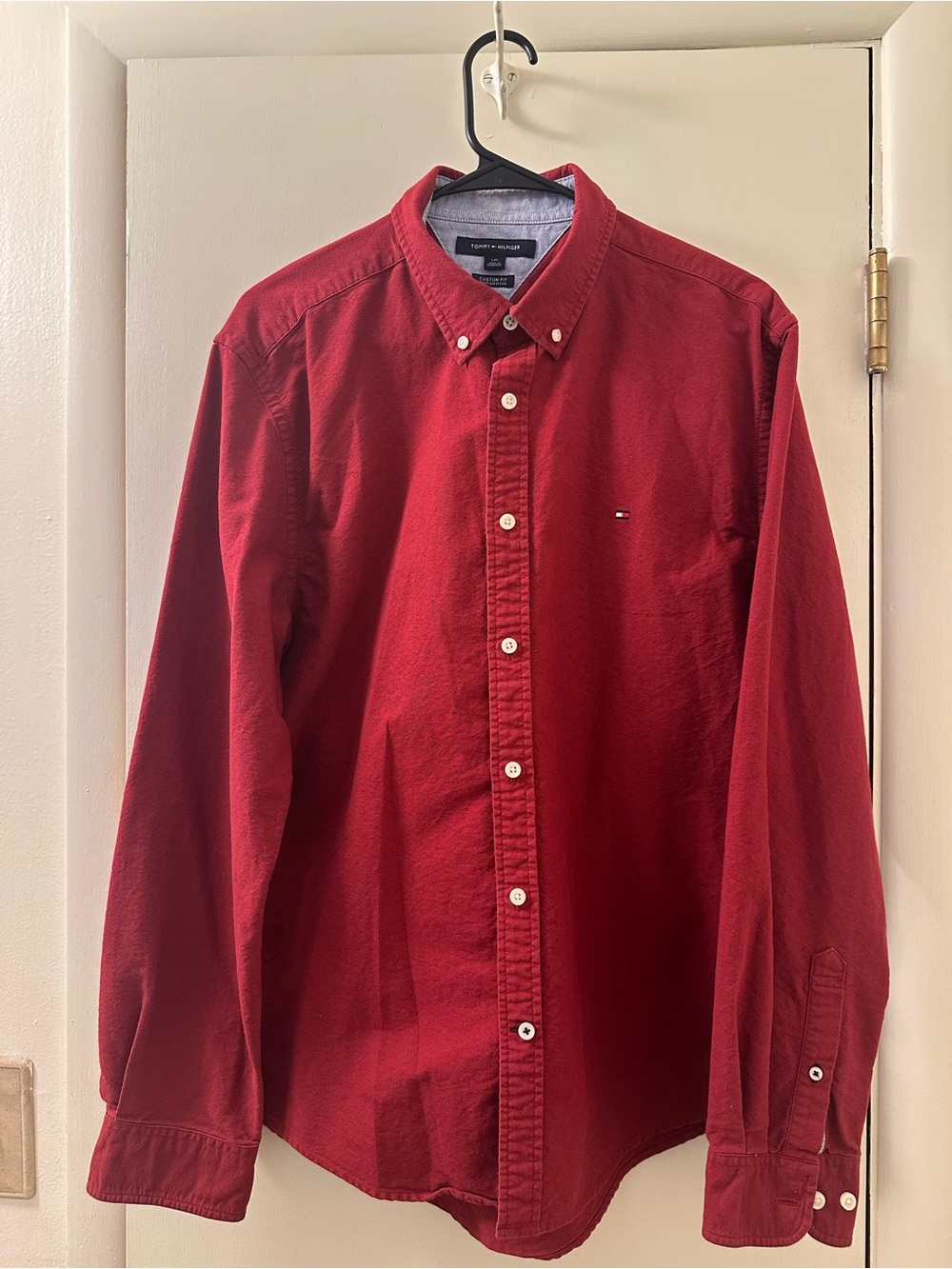 Tommy Hilfiger Men’s Red Button-Down Shirt